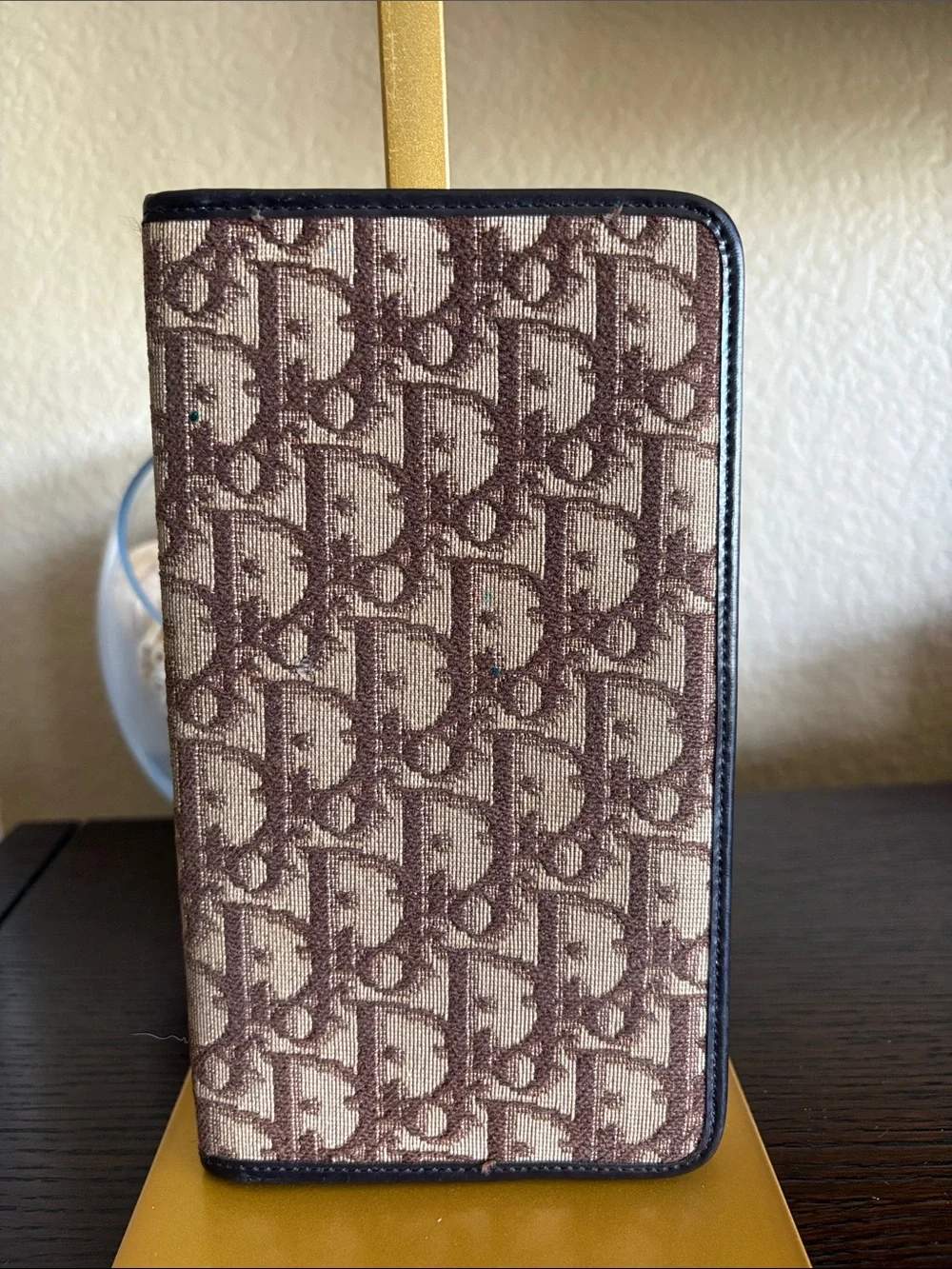 Christian Dior Monogram Passport Holder / Travel Wallet